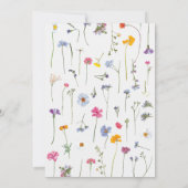 Wildblumen Garden Happy Colorful Modern Wedding Einladung (Rückseite)