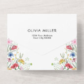 Wildblumen Garden Party Geburtstag All In One Einladung (Rückseite)