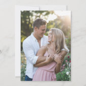 Wildblumen Garden QR Code Foto Hochzeitdatum Rett Einladung (Rückseite)