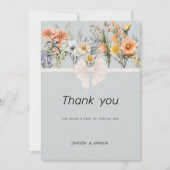 Wildblumen Garten botanische Blumen Danke Einladung (Vorderseite)