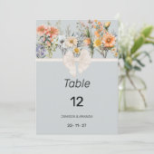 Wildblumen Garten botanische Tischnummern mit Blum (Stehend Vorderseite)