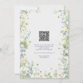 Wildblumen-Garten QR-Code Hochzeitseinladung Einladung (Rückseite)