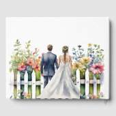 Wildblumen Gartengarten Hochzeit Gästebuch (Rückseite)