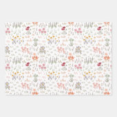 Wildblumen-Gartenmuster Geschenkpapier Set (Vorderseite 3)
