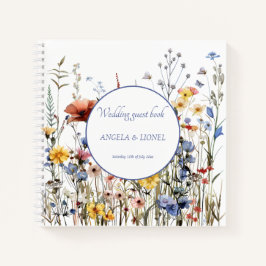 Wildblumen Gästebuch für Hochzeiten Notizblock