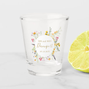 Wildblumen Gastgeschenk Hochzeit Schnapsglas