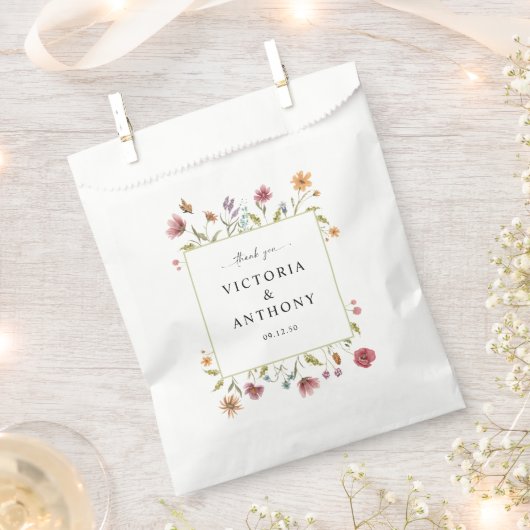 Wildblumen Gastgeschenk Hochzeit-Taschen Geschenktütchen (Ausgeschnitten)