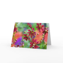 Wildblumen Geburtskarte