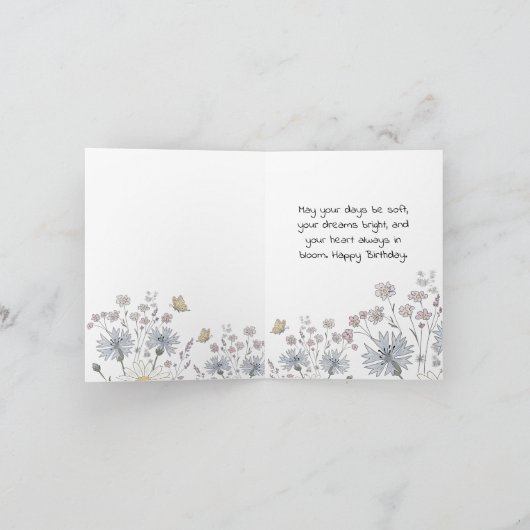 Wildblumen Geburtstag Karte (Innenseite)