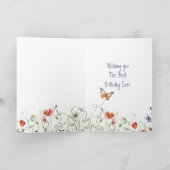 Wildblumen-Geburtstag mit Schmetterling Karte (Innenseite)