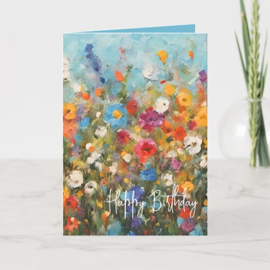 Wildblumen Geburtstag oder beliebiger benutzerdefi Karte (Vorderseite)