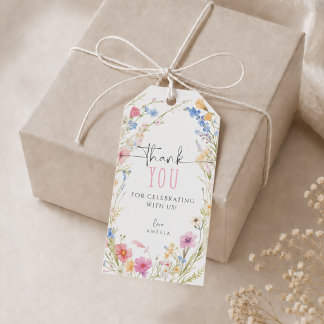 Wildblumen-Geburtstags-Geschenkanhänger Gefallen-A Geschenkanhänger