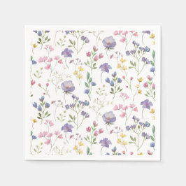Wildblumen Geburtstagsdusche Hochzeitswasser Serviette