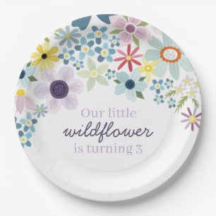 Wildblumen Geburtstagsfeier Blumen Pappteller
