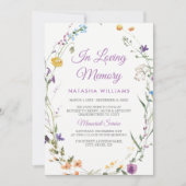 Wildblumen-Gedenkankündigungsdienst Einladung (Vorderseite)