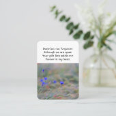 Wildblumen-Gedenktafel Visitenkarte (Stehend Vorderseite)