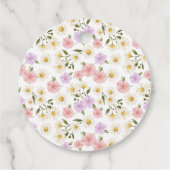 Wildblumen Geese Watercolor Baby Dusche Geschenkanhänger (Rückseite)