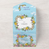 Wildblumen gegen einen blauen Himmel All In One Einladung (Außenbereich)