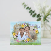 Wildblumen gegen einen blauen Himmel Ankündigungspostkarte (Stehend Vorderseite)