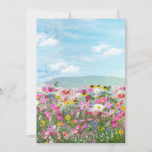 Wildblumen gegen einen blauen Himmel Einladung (Rückseite)