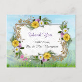 Wildblumen gegen einen blauen Himmel Postkarte (Vorderseite)