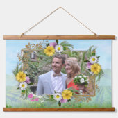 Wildblumen gegen einen blauen Himmel Wandteppich Mit Holzrahmen (Vorderseite 2)