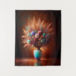 Wildblumen gegen Kupfer Wandteppich