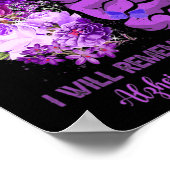 Wildblumen Gehirn denken Sie für Sie Alzheimer Awa Poster (Ecke)