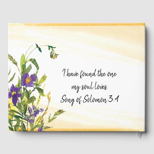 Wildblumen Gelbe Grüne Bibelverse Gästebuch (Rückseite)