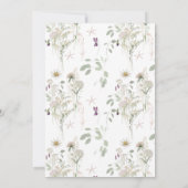 Wildblumen | Geometrische Taufe Einladung (Rückseite)