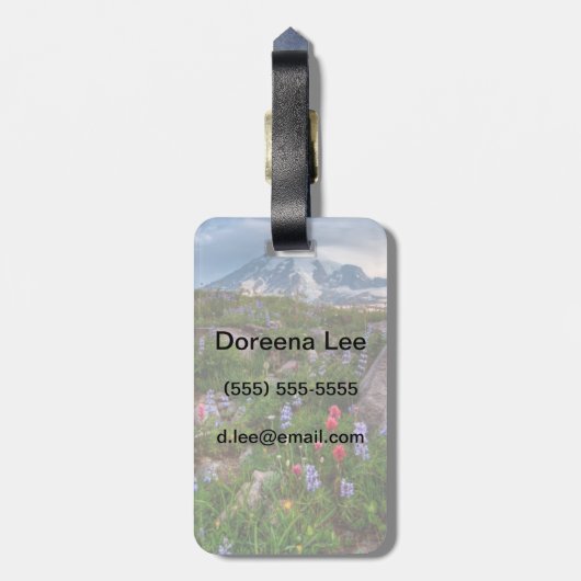 Wildblumen Gepäckanhänger (Rückseite vertikal)