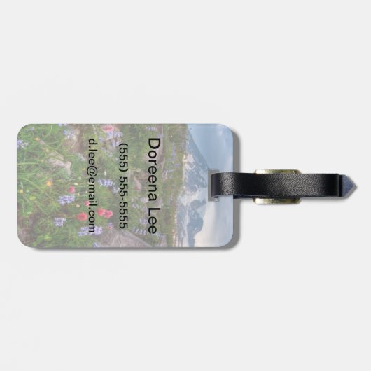 Wildblumen Gepäckanhänger (Rückseite horizontal)