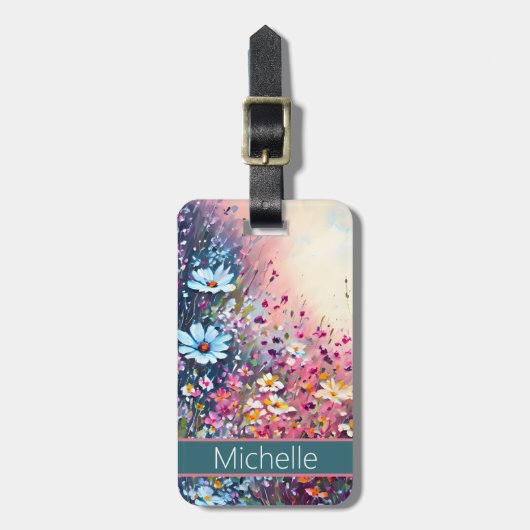 Wildblumen Gepäckanhänger (Vorderseite vertikal)