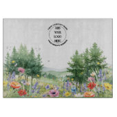 Wildblumen - Geschäftslogo Schneidebrett (Vorderseite)