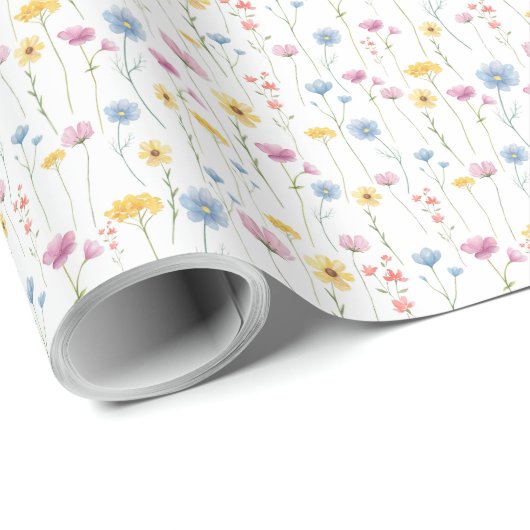 Wildblumen Geschenkpapier (Rolleneckpunkt)