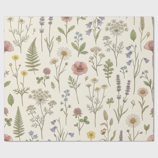 Wildblumen-Geschenkpapier Geschenkpapier (Flach)