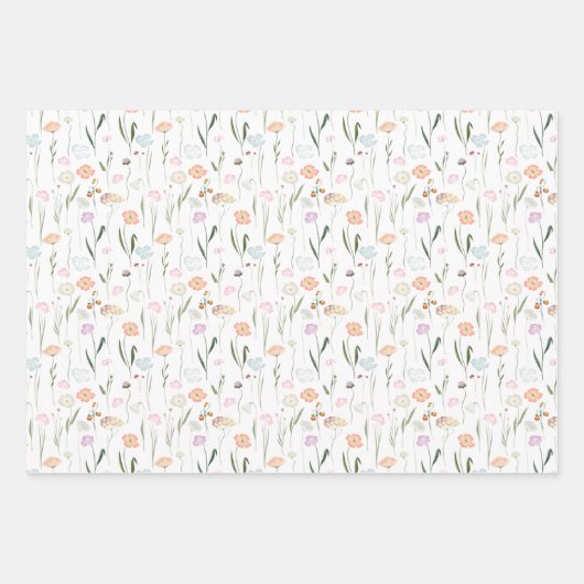 Wildblumen Geschenkpapier Set (Vorderseite 3)