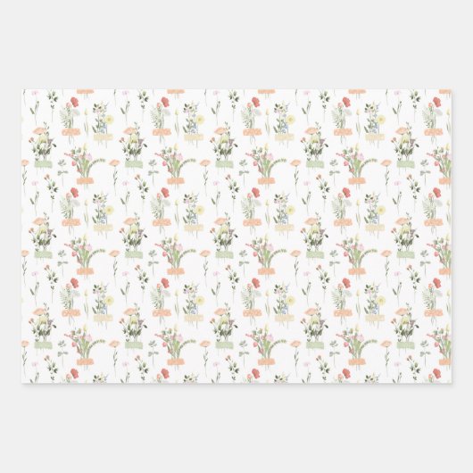 Wildblumen Geschenkpapier Set (Vorderseite)