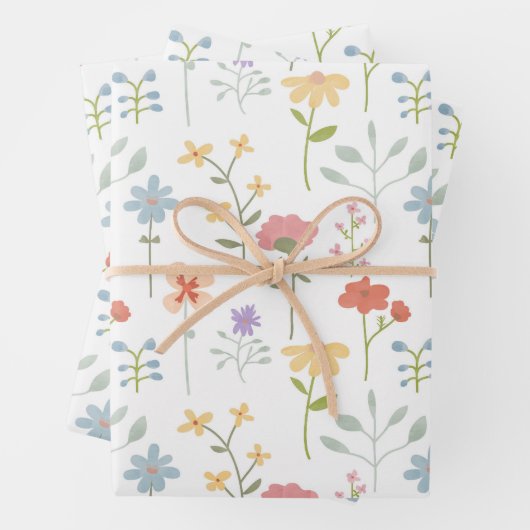Wildblumen Geschenkpapier Set (Beispiel)