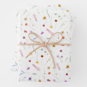 Wildblumen Geschenkpapier Set