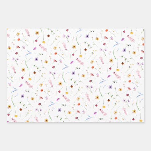 Wildblumen Geschenkpapier Set (Vorderseite)