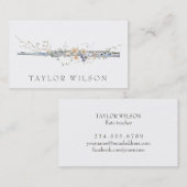 Wildblumen gestalten Silberflöte Visitenkarte (Vorne/Hinten)