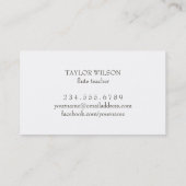 Wildblumen gestalten Silberflöte Visitenkarte (Rückseite)