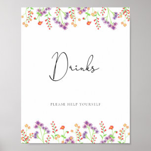 Wildblumen Getränke helfen Ihnen Poster