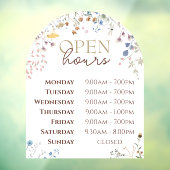 Wildblumen Gewinnen Sie die Öffnungszeiten des Fen Fensteraufkleber (Blatt 3)