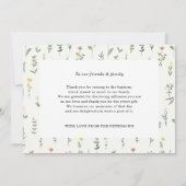 Wildblumen Girl Baptisse Danke Karten (Rückseite)