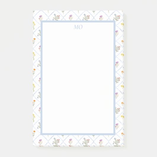 Wildblumen-Gitter | Post-it-Notizen Post-it Klebezettel (Vorderseite)