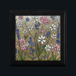 Wildblumen Glass Illusion Schmuck Erinnerungskiste<br><div class="desc">Delikate Wildblumen in einem farbigen Glaseffekt. Delikat und fröhlich. Ideal für Schmuck und andere Schätze,  oder geben als persönliches Geschenk.</div>