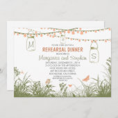 Wildblumen, Glasscherben und Lichter Probe Einladung (Vorne/Hinten)