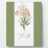 Wildblumen-Glaube-Tafel Fotoplatte (Vorderseite)
